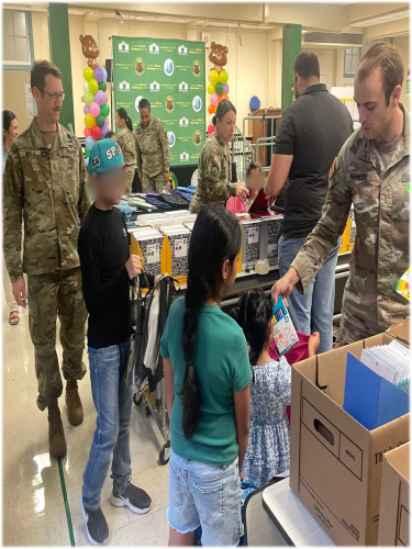 Army-UK Social Work students help San Antonio kids get ready for school
