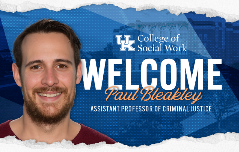 Social Work Welcomes Dr. Paul Bleakley as New Faculty Member in Criminal Justice 