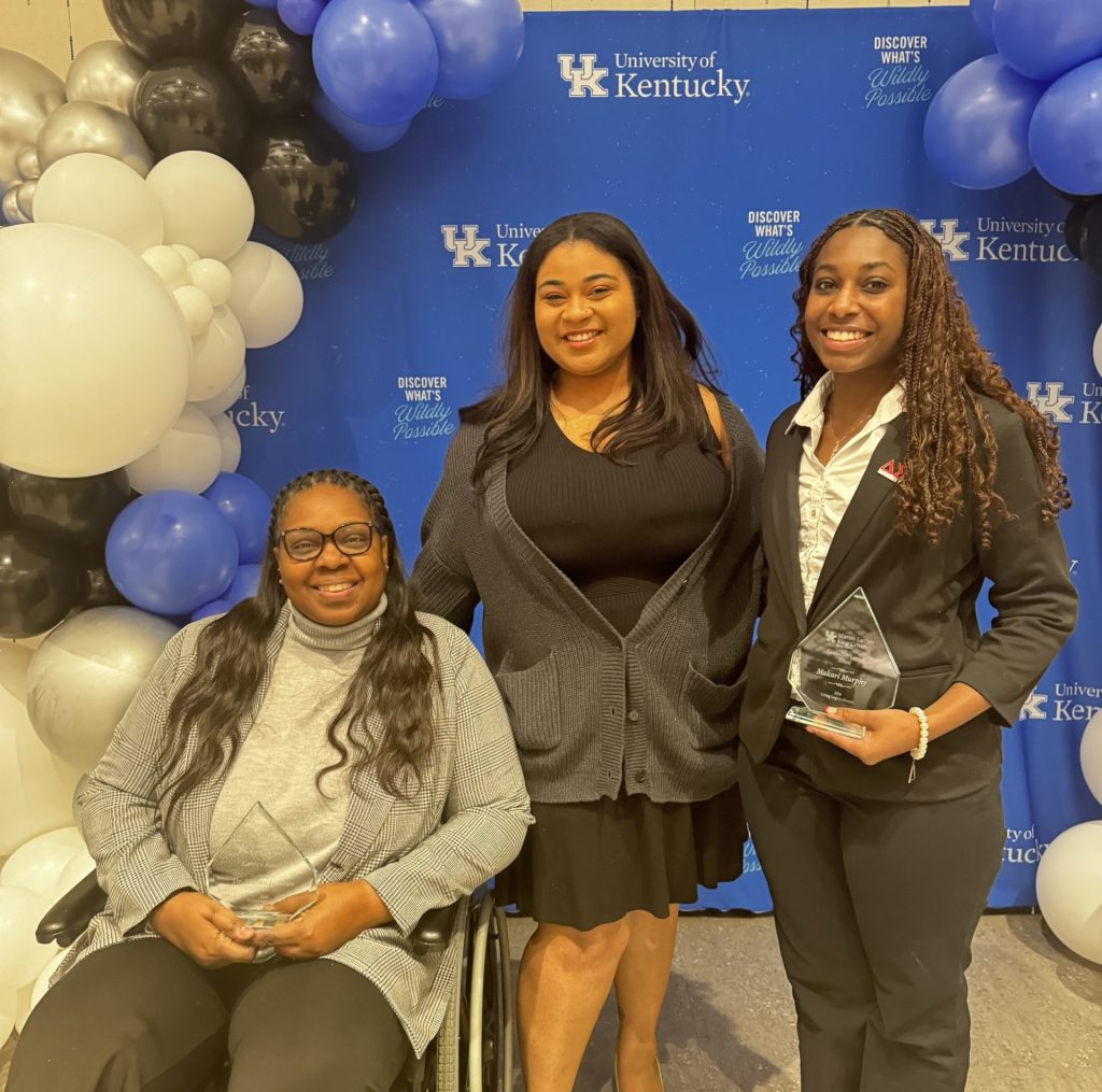 Dr. Jackson, Aniyah Maxey and Makari Murphy at Legacy Dinner